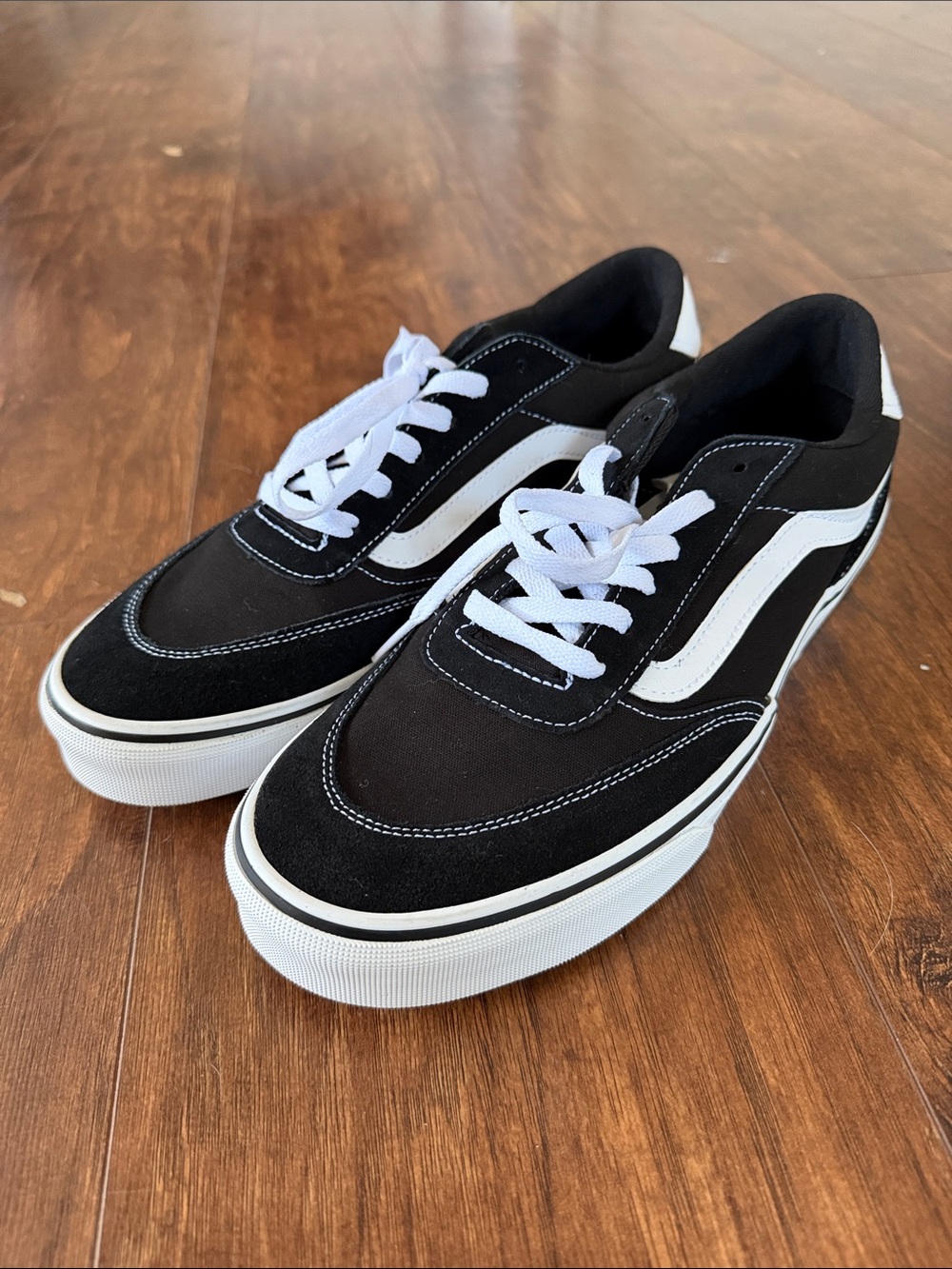 Vans Black and White Old Skool Low-Top Sneakers